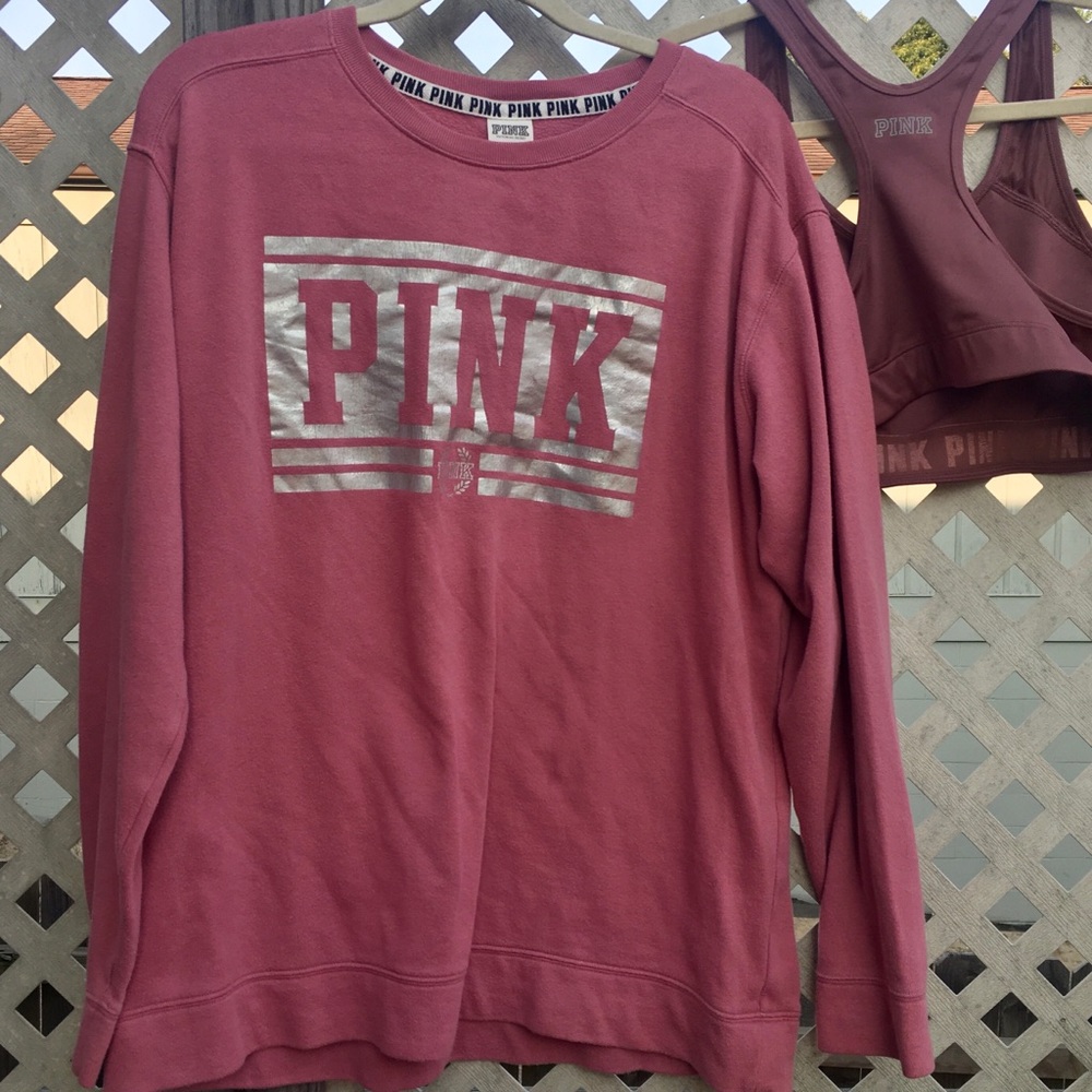Pink Victoria’s Secret Crewneck pullover sweater M